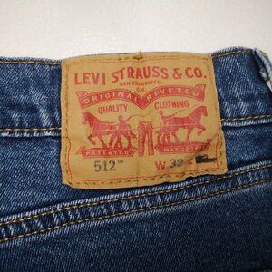 Levi's 512 Men's Size 32 Waist Medium Wash Slim Fit Blue Jeans